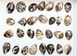 Lot: Polished Madagascar Black Opal Pendants - Pieces #138974-2